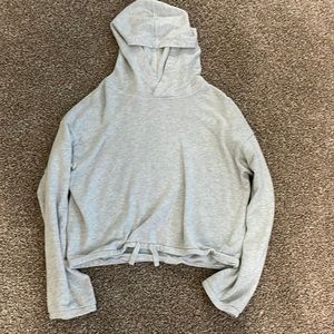 Grey cropped hoodie
